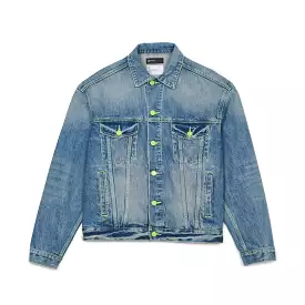 Purple Brand Indigo Neon Pop Jean Jacket