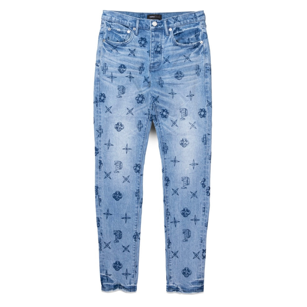 Purple Brand Outline Monogram Jeans