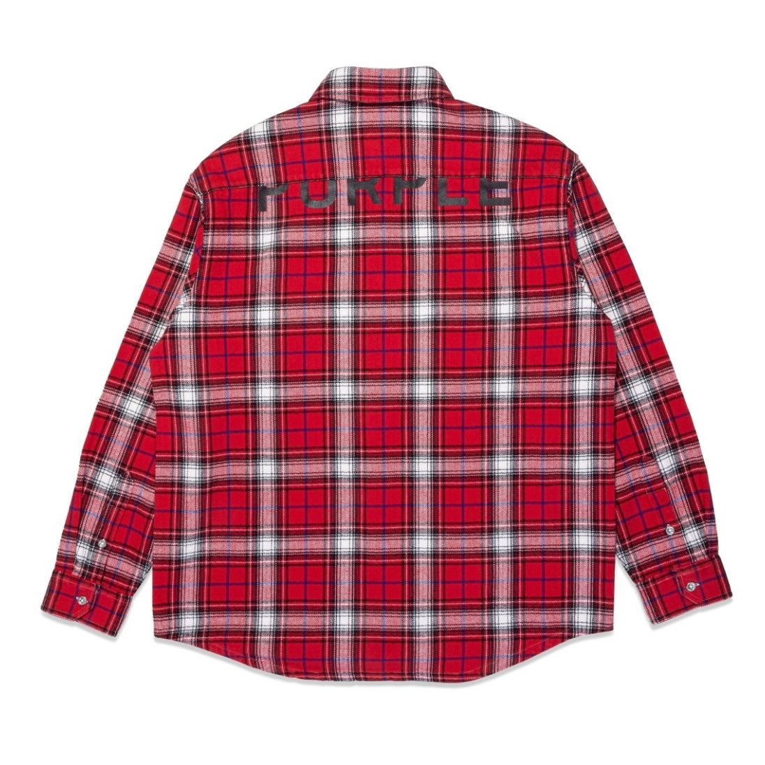 Purple Brand Plaid Flannel Red Shirt