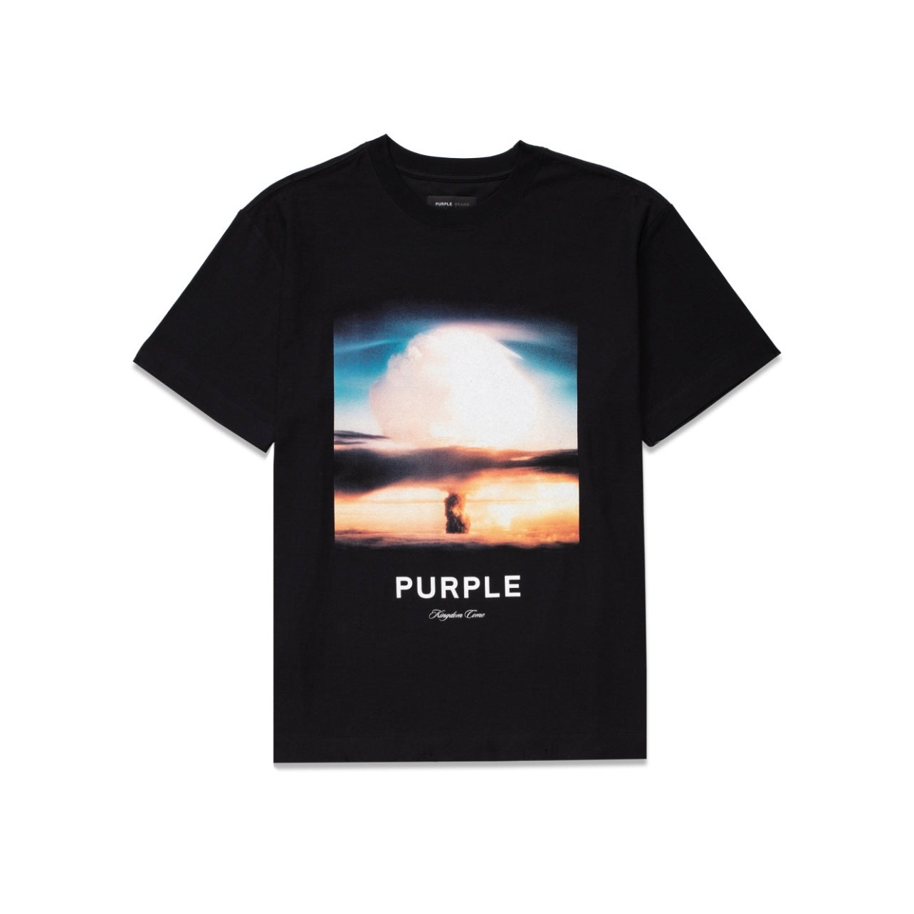 Purple Brand Textured Horizon Black S/S Tee