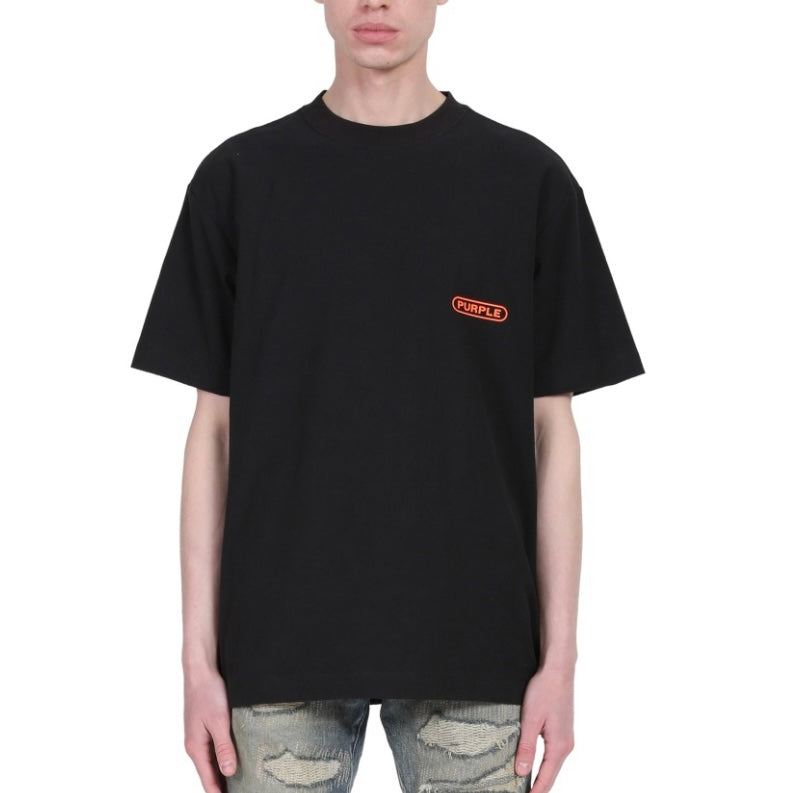 Purple Brand Textured Orange/Black S/S Tee