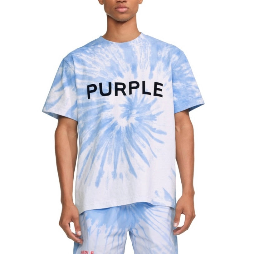 Purple Brand Textured Swirl Blue S/S Tee