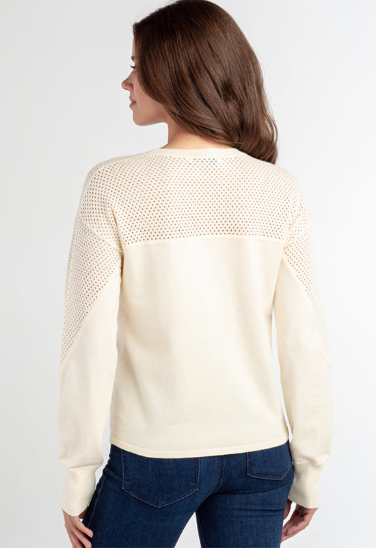 Red Haute - Crew Neck Top Ivory