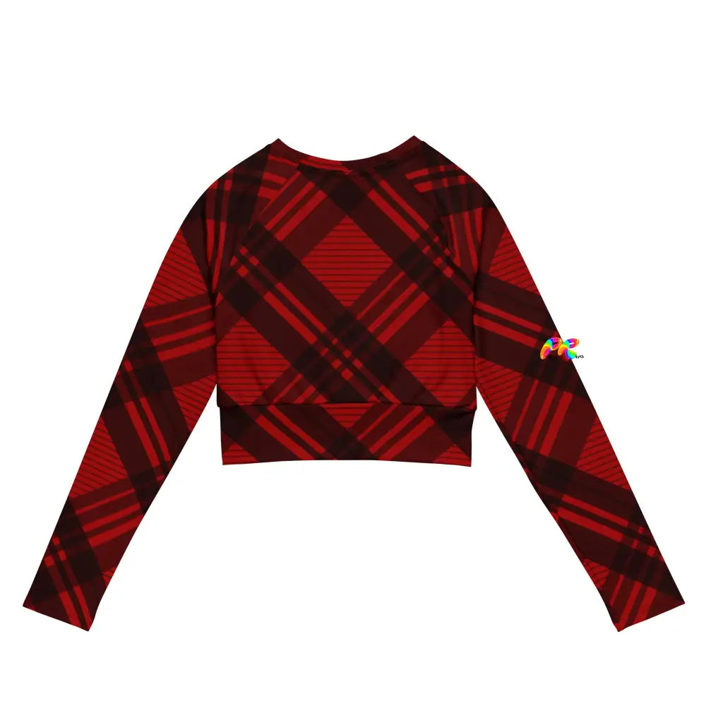 Red Plaid Athletic Crop Top