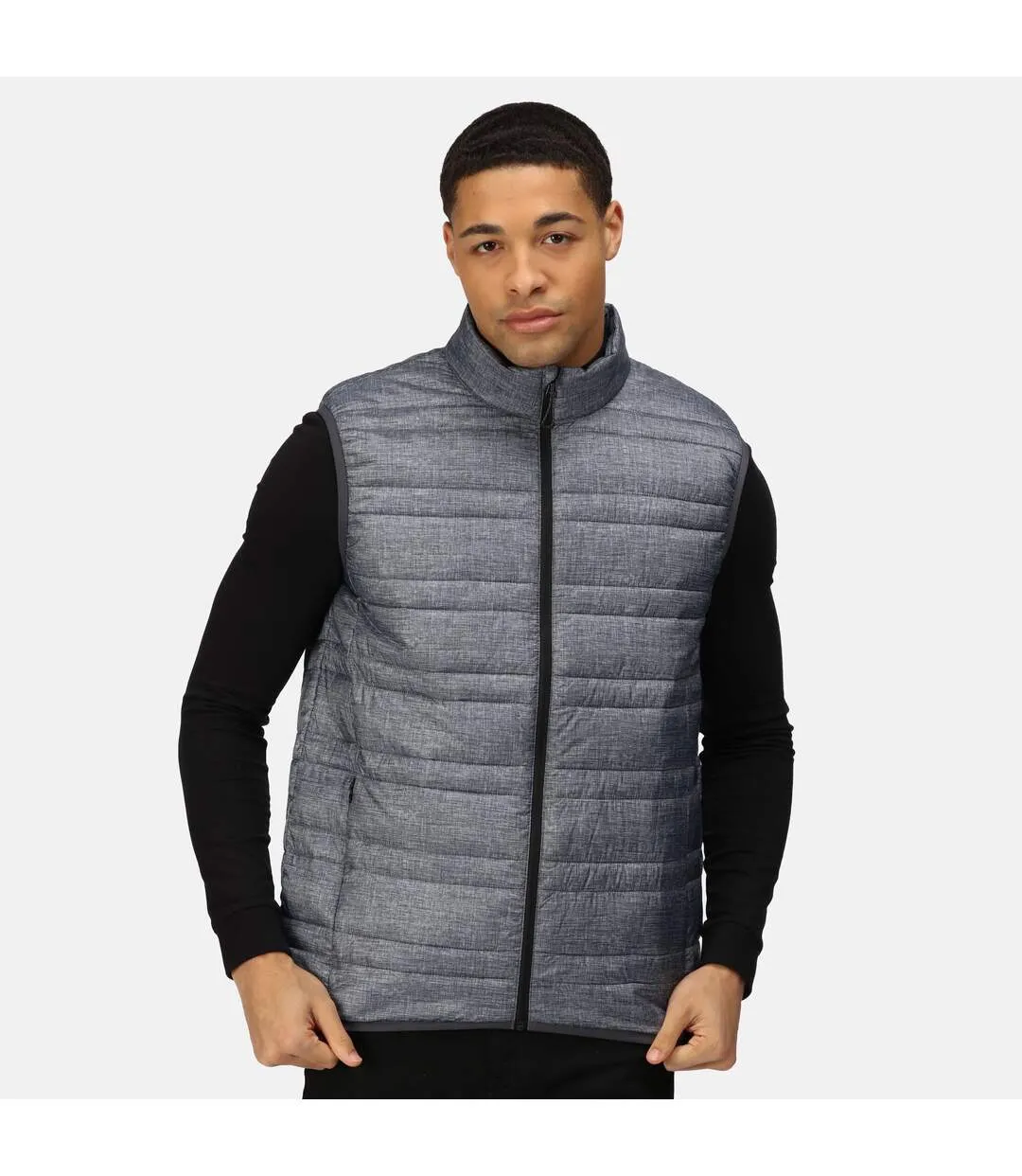 Regatta Mens Fire Down Padded Bodywarmer (Grey Marl/Black) - UTRG4506