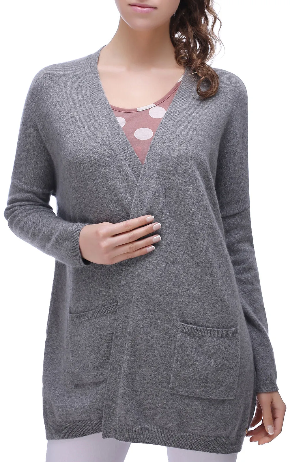 RH Women's Casual Open Front Cardigan Sweater Outwear Coat w/ Pocket Top RH2058