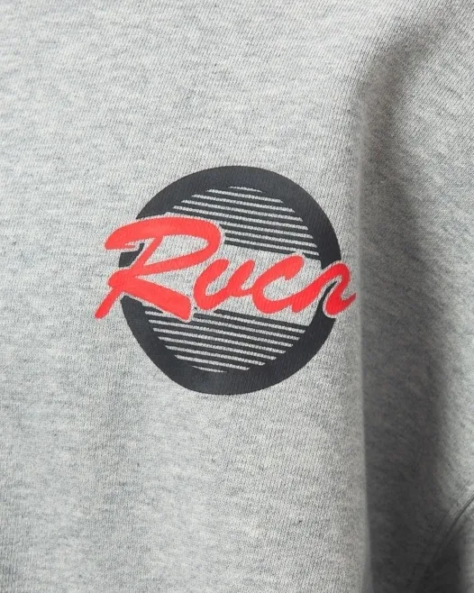 RVCA  |Crew Neck Long Sleeves Plain Logo Sweatshirts