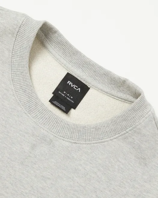 RVCA  |Crew Neck Long Sleeves Plain Logo Sweatshirts