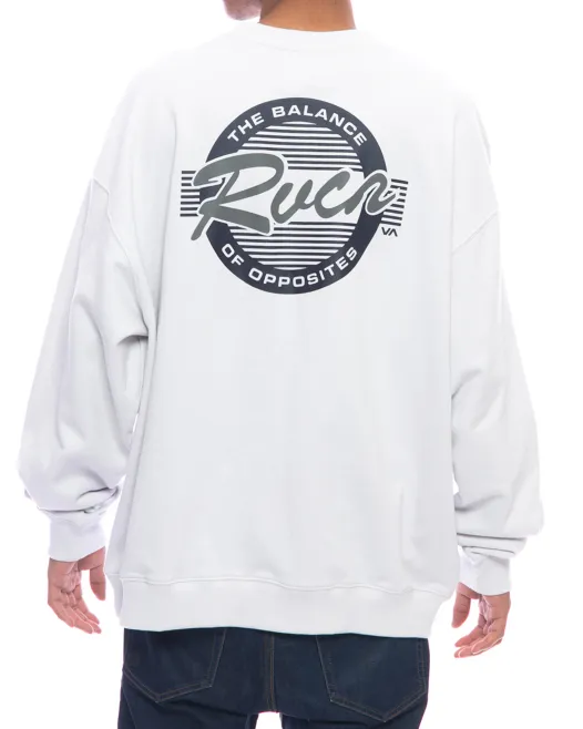 RVCA  |Crew Neck Long Sleeves Plain Logo Sweatshirts