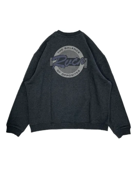 RVCA  |Crew Neck Long Sleeves Plain Logo Sweatshirts