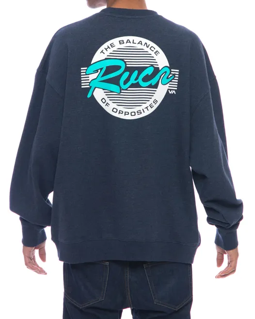 RVCA  |Crew Neck Long Sleeves Plain Logo Sweatshirts