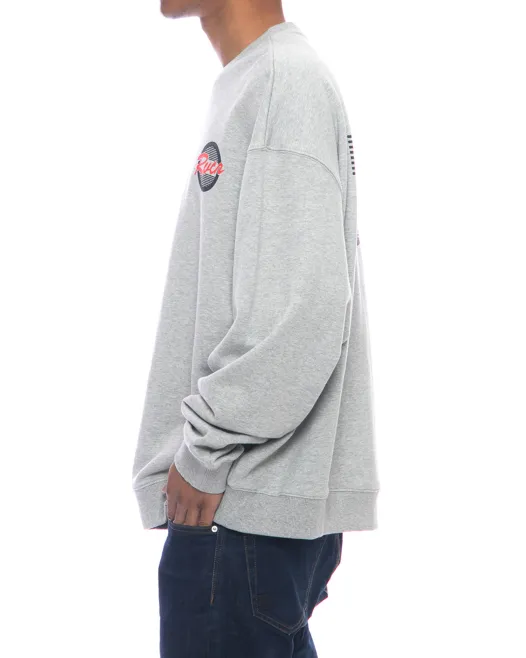 RVCA  |Crew Neck Long Sleeves Plain Logo Sweatshirts