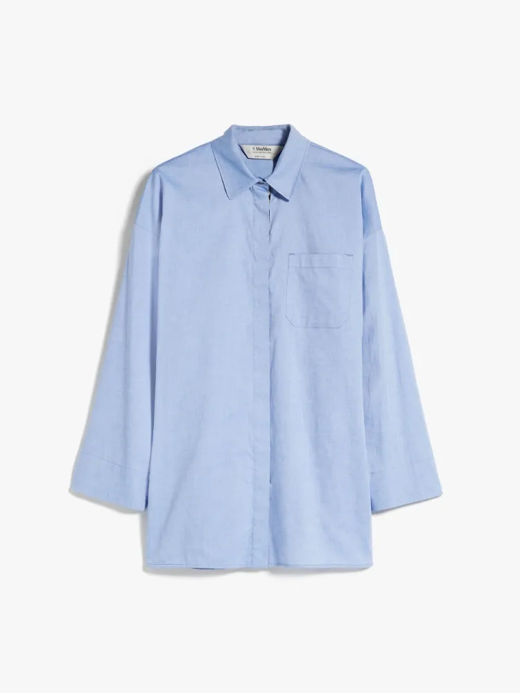 S Max Mara  |Long Sleeves Plain Cotton Shirts & Blouses