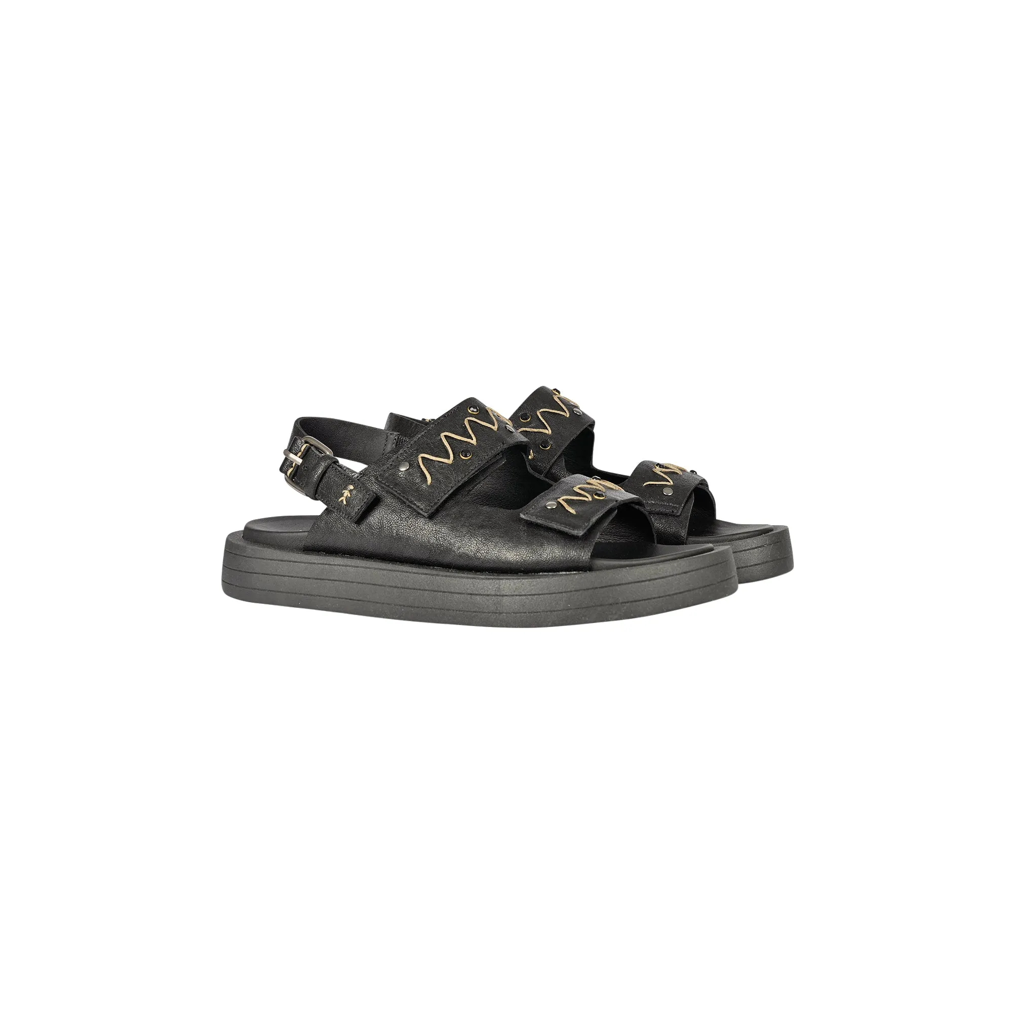 Sandal Greca Old Iron black