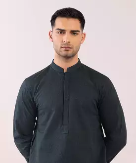 Schiffli Embroidered Cotton Kurta