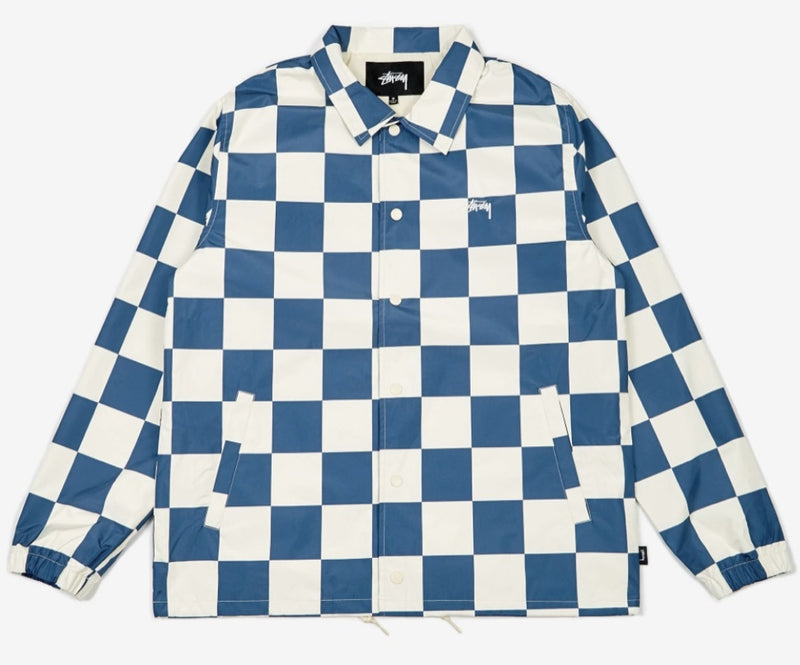 Stussy Checkard Coach's Jacket Blue