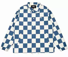 Stussy Checkard Coach's Jacket Blue