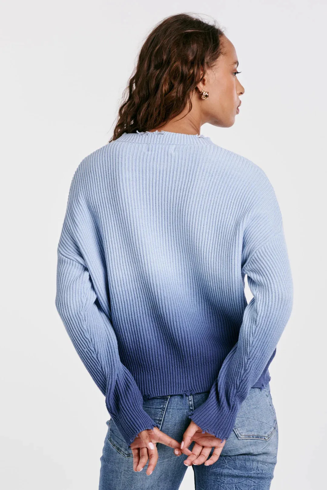 SYDNEY OMBRE WASH SWEATER ETERNAL BLUE