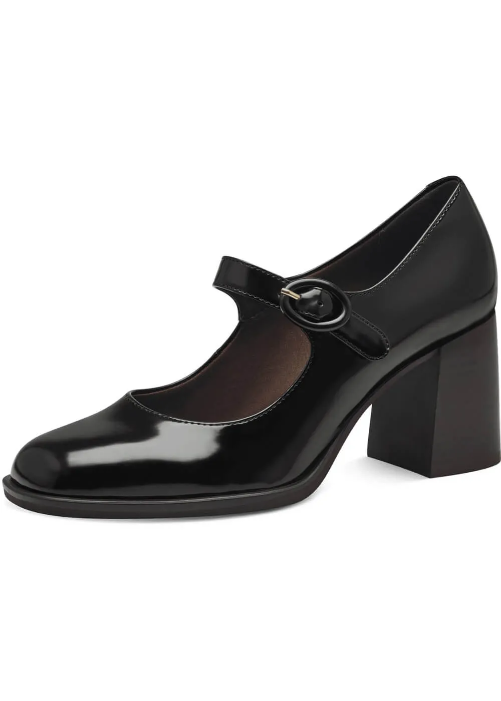 Tamaris Wanda Vegan Brush 60's Pumps Black