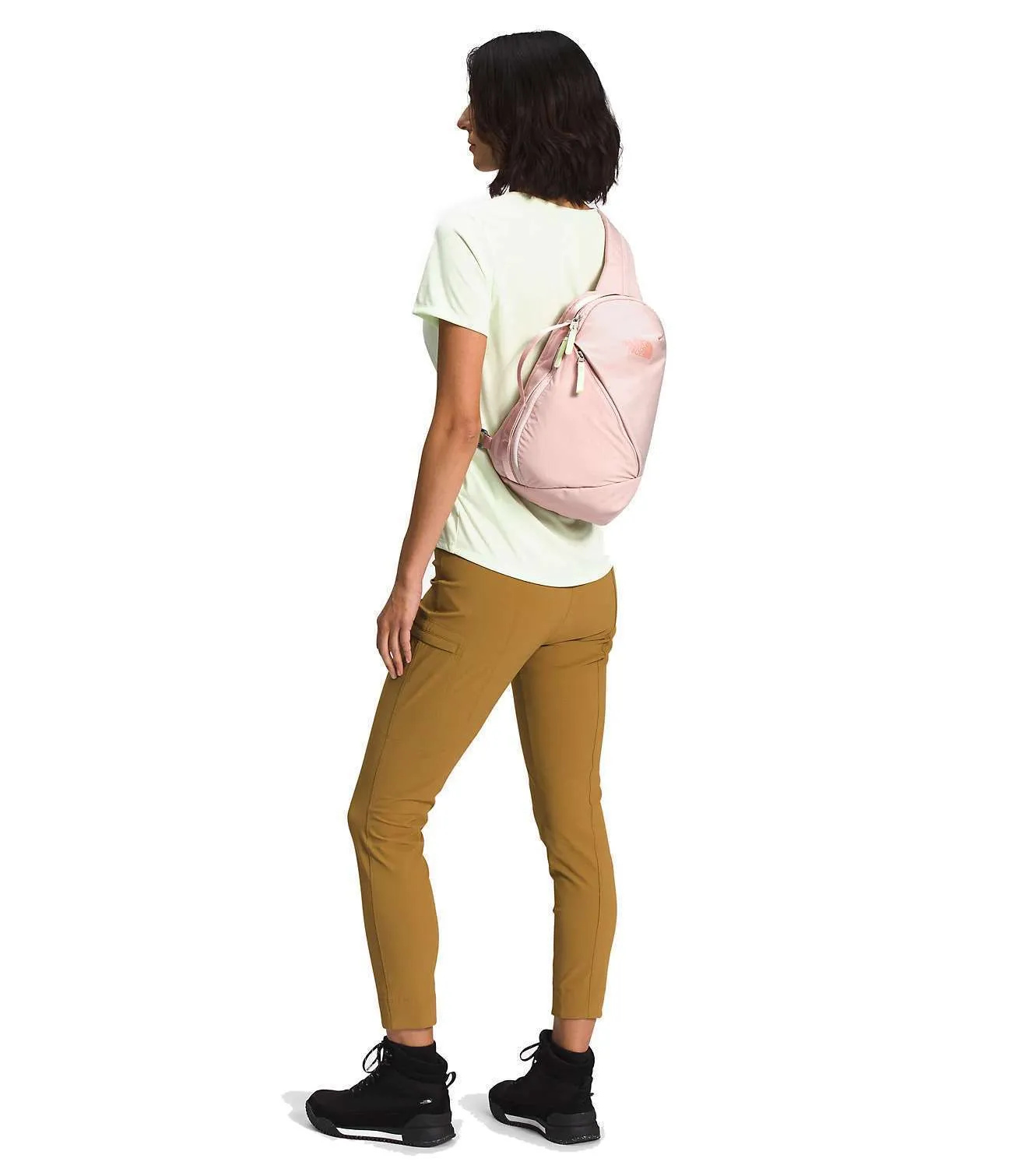 The North Face Women’s Isabella Sling Bag – Pink Heather/Lime Cream/Tin Grey