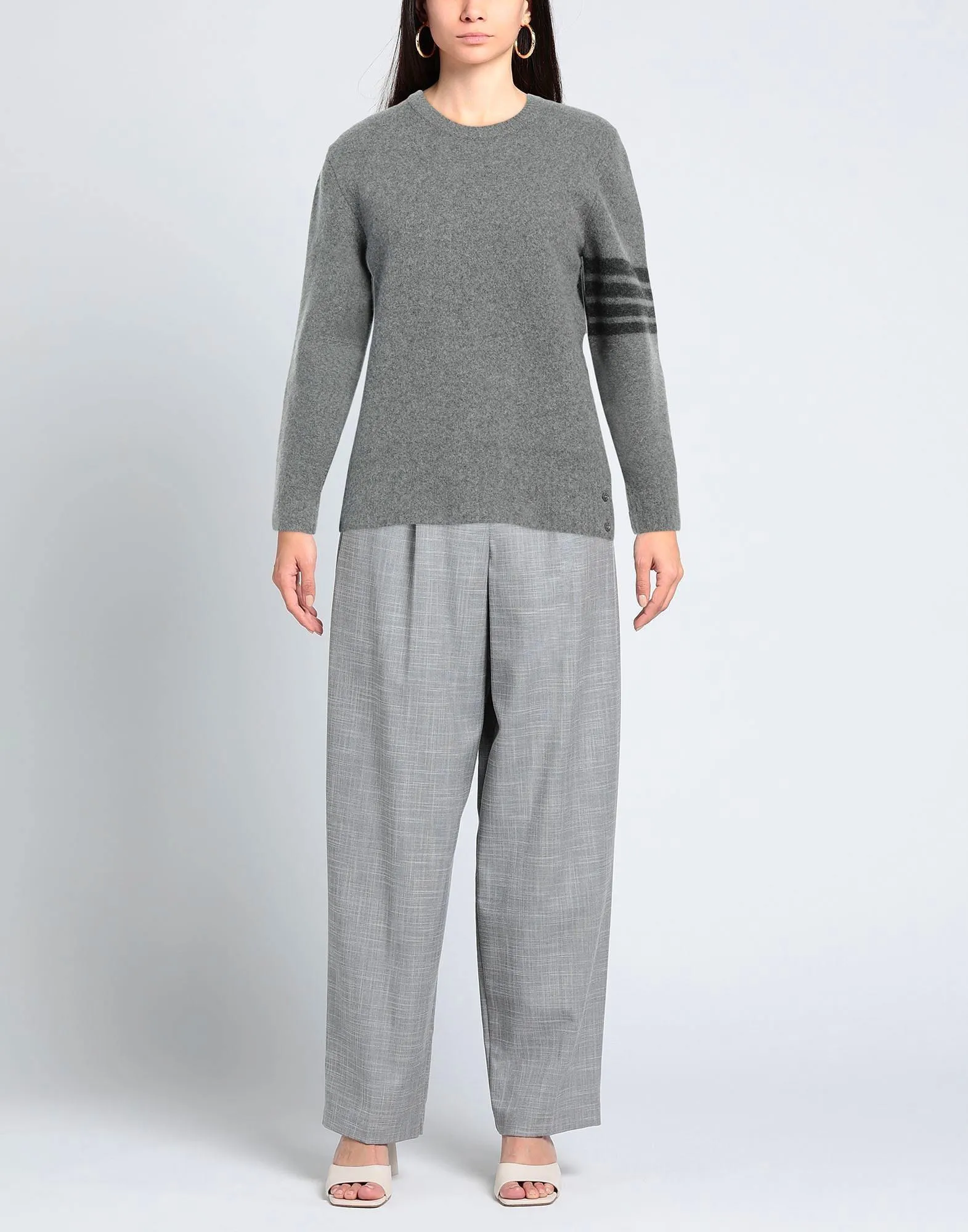 THOM BROWNE  |Crew Neck Casual Style Long Sleeves Plain Elegant Style