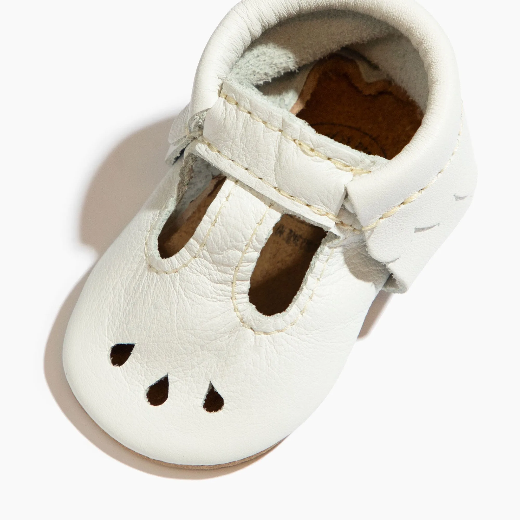 Toasted Bright White Mary Jane Baby Shoe