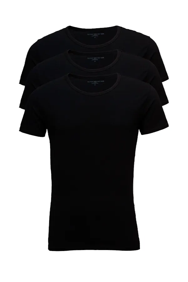 Tommy Hilfiger 3-Pack Crew Neck Premium Tee Black