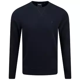 Tonal Eagle Crew Neck Sweat Dark Navy - SS24