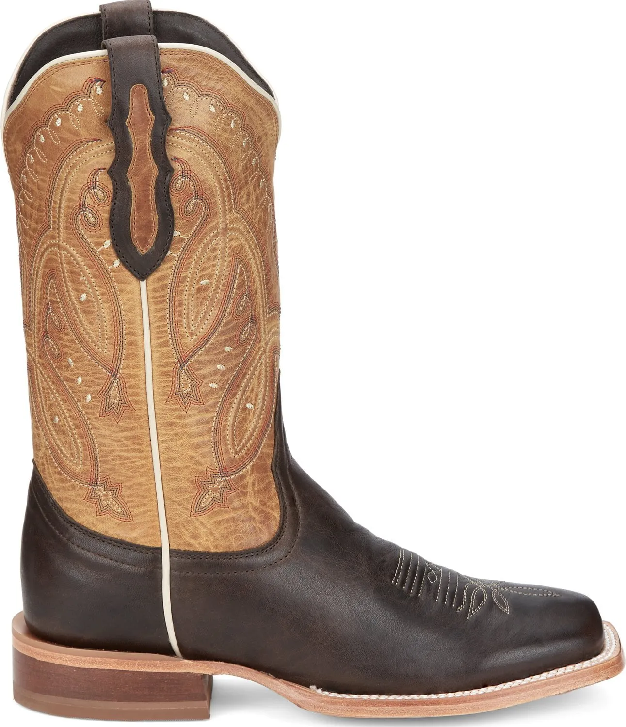 Tony Lama Womens Gabriella Espresso Leather Cowboy Boots