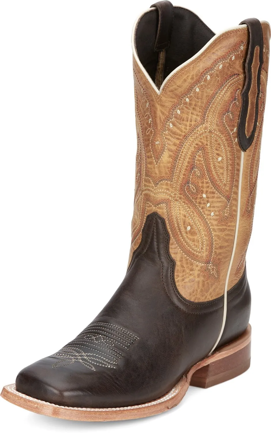 Tony Lama Womens Gabriella Espresso Leather Cowboy Boots