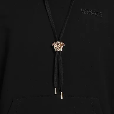 VERSACE  |Unisex Street Style U-Neck Long Sleeves Plain Cotton Logo