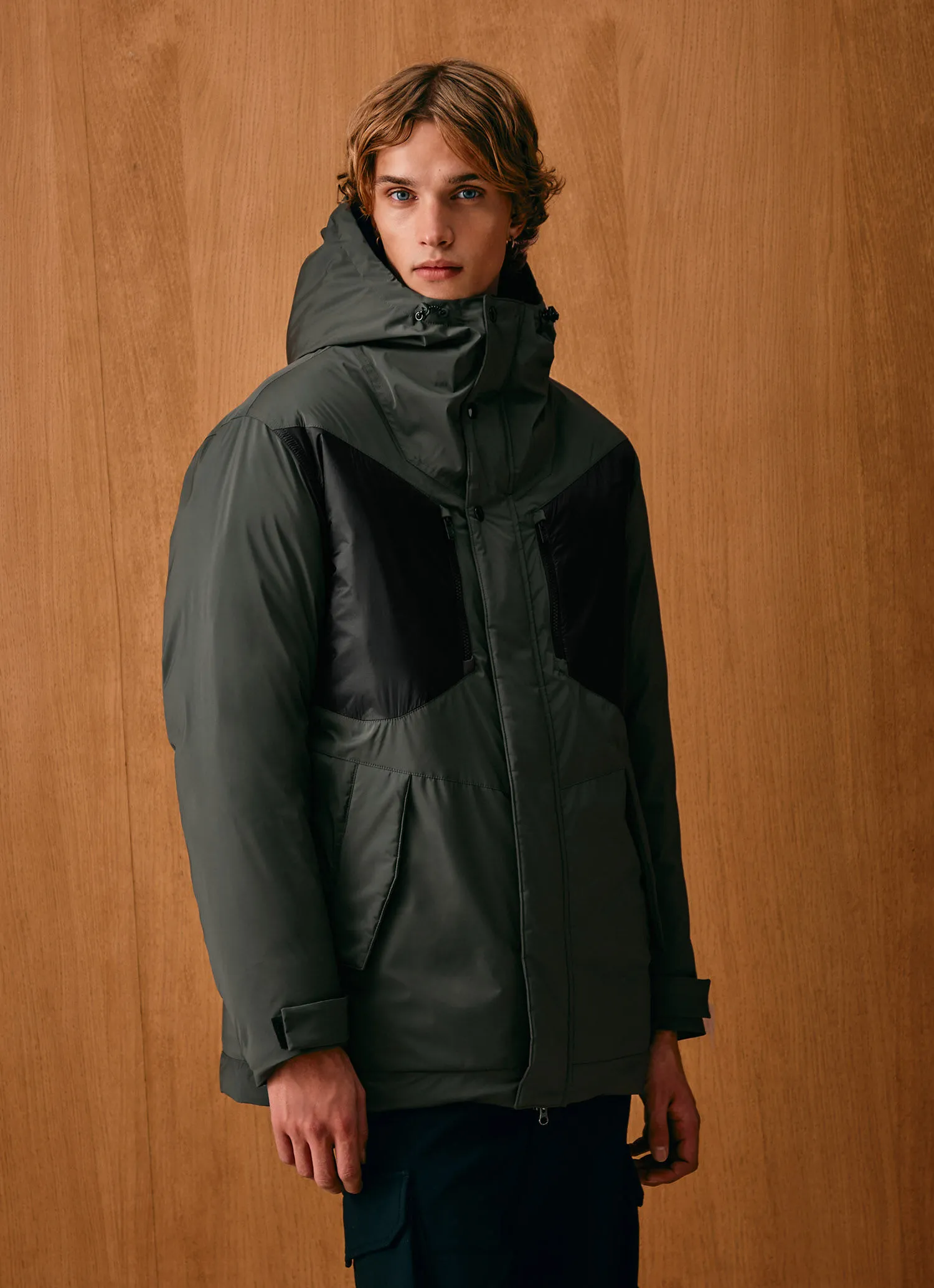 Waterproof down-padded parka-