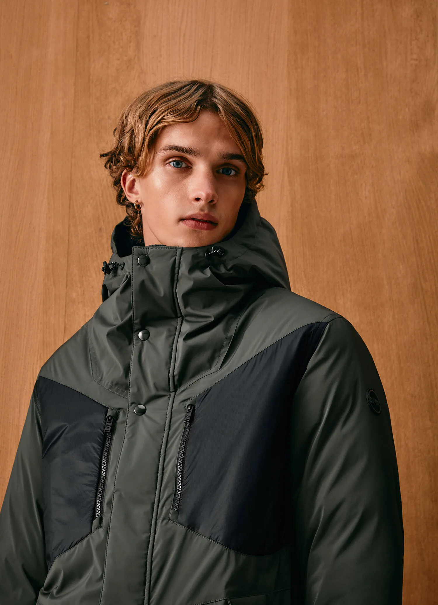 Waterproof down-padded parka-