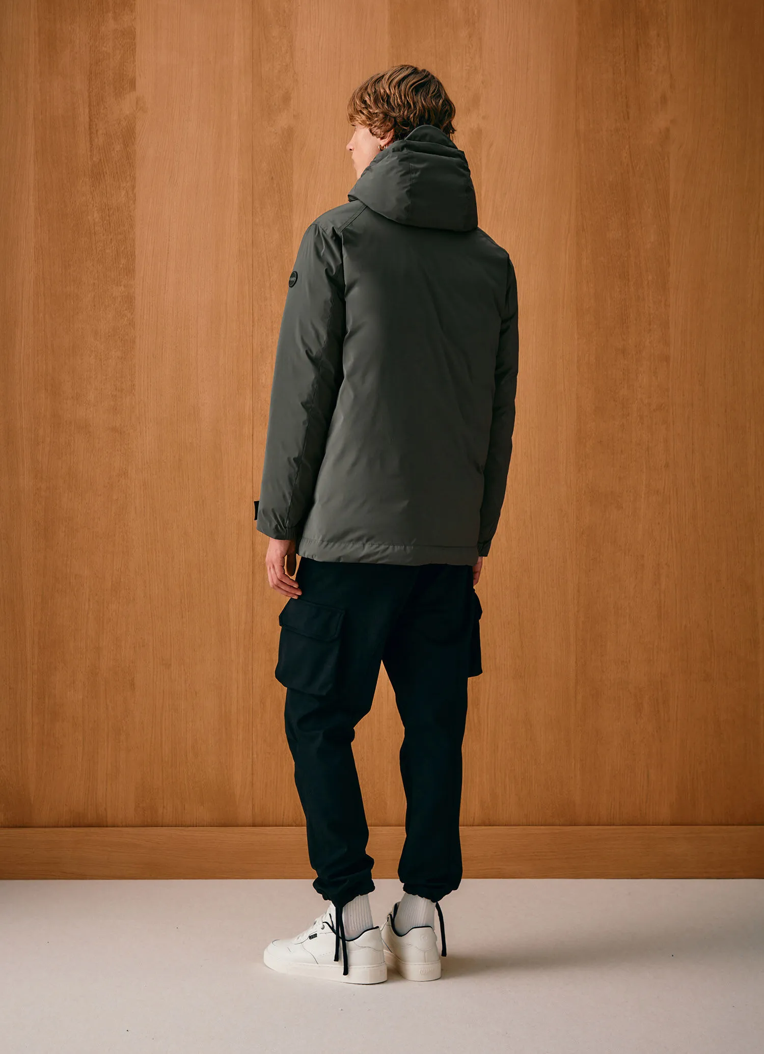 Waterproof down-padded parka-