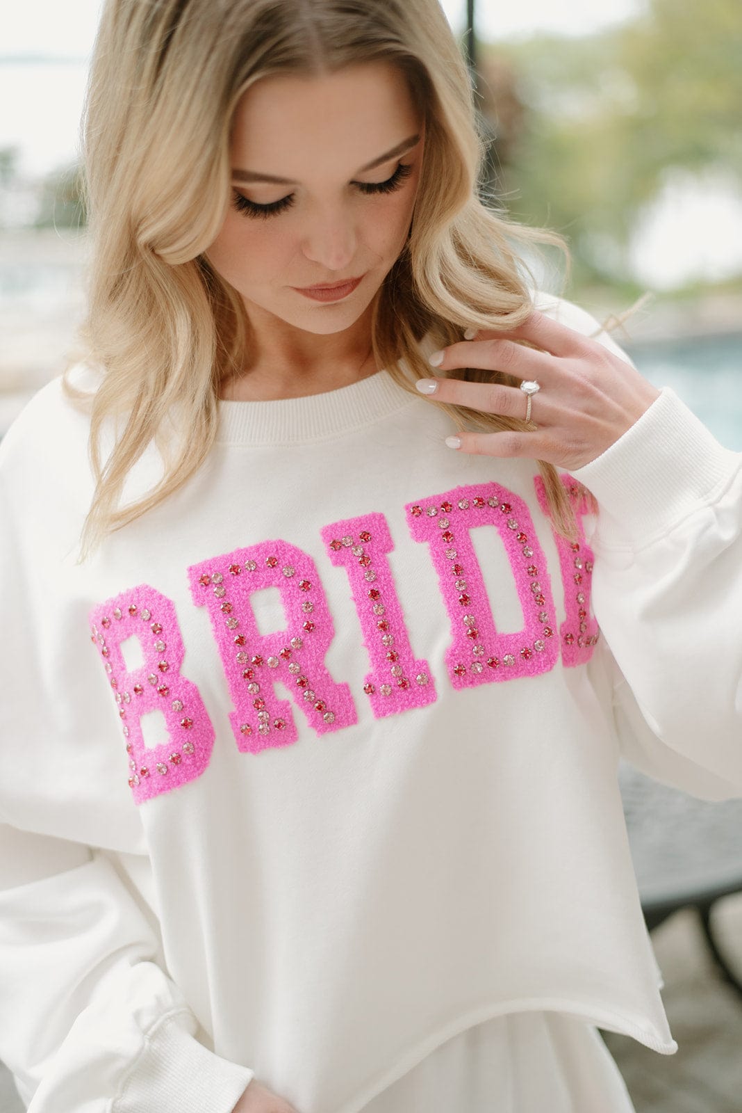 White Bride Lounge Set Sweatshirt