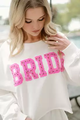 White Bride Lounge Set Sweatshirt