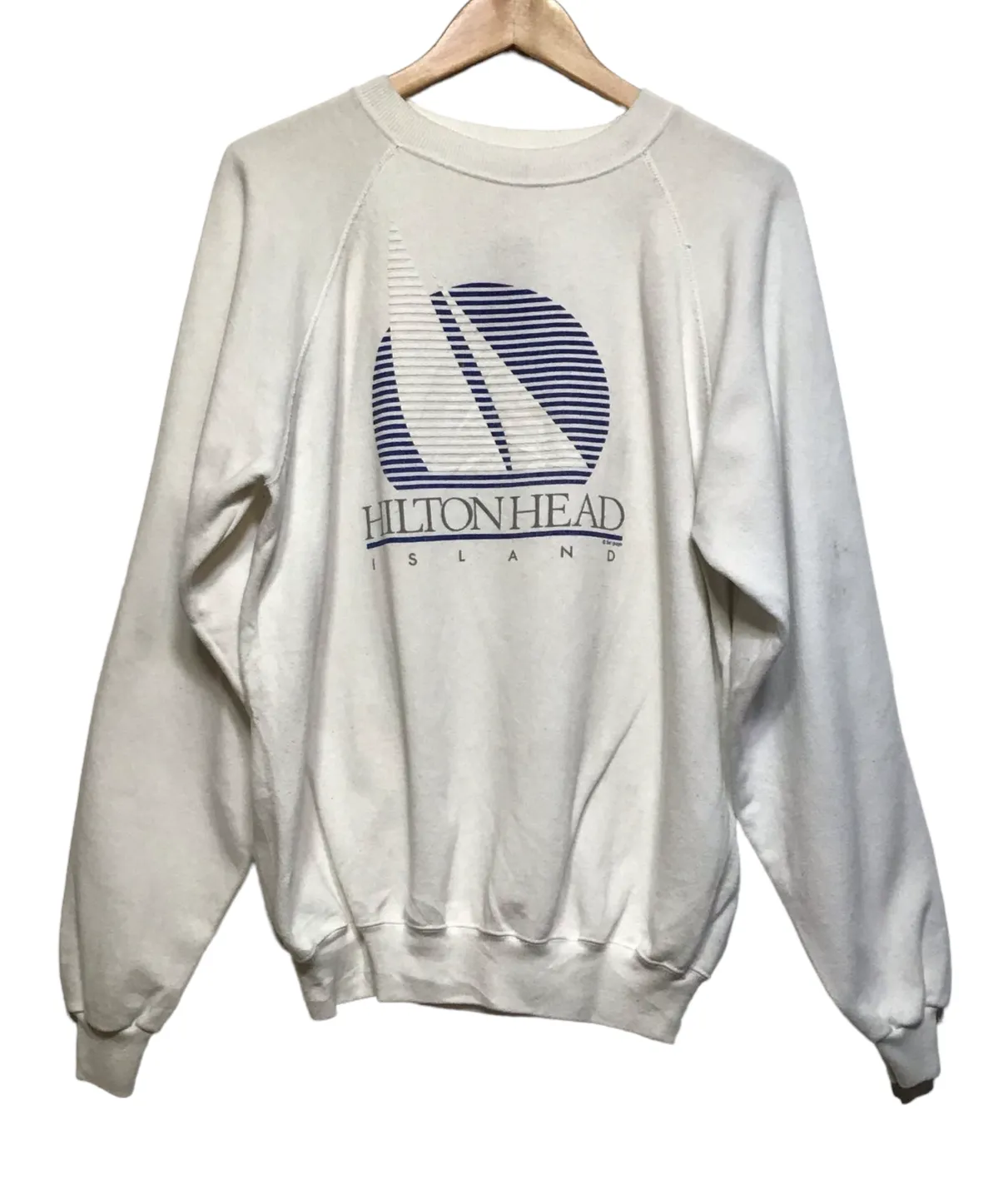 White Printed Sweatshirt (Size XL)