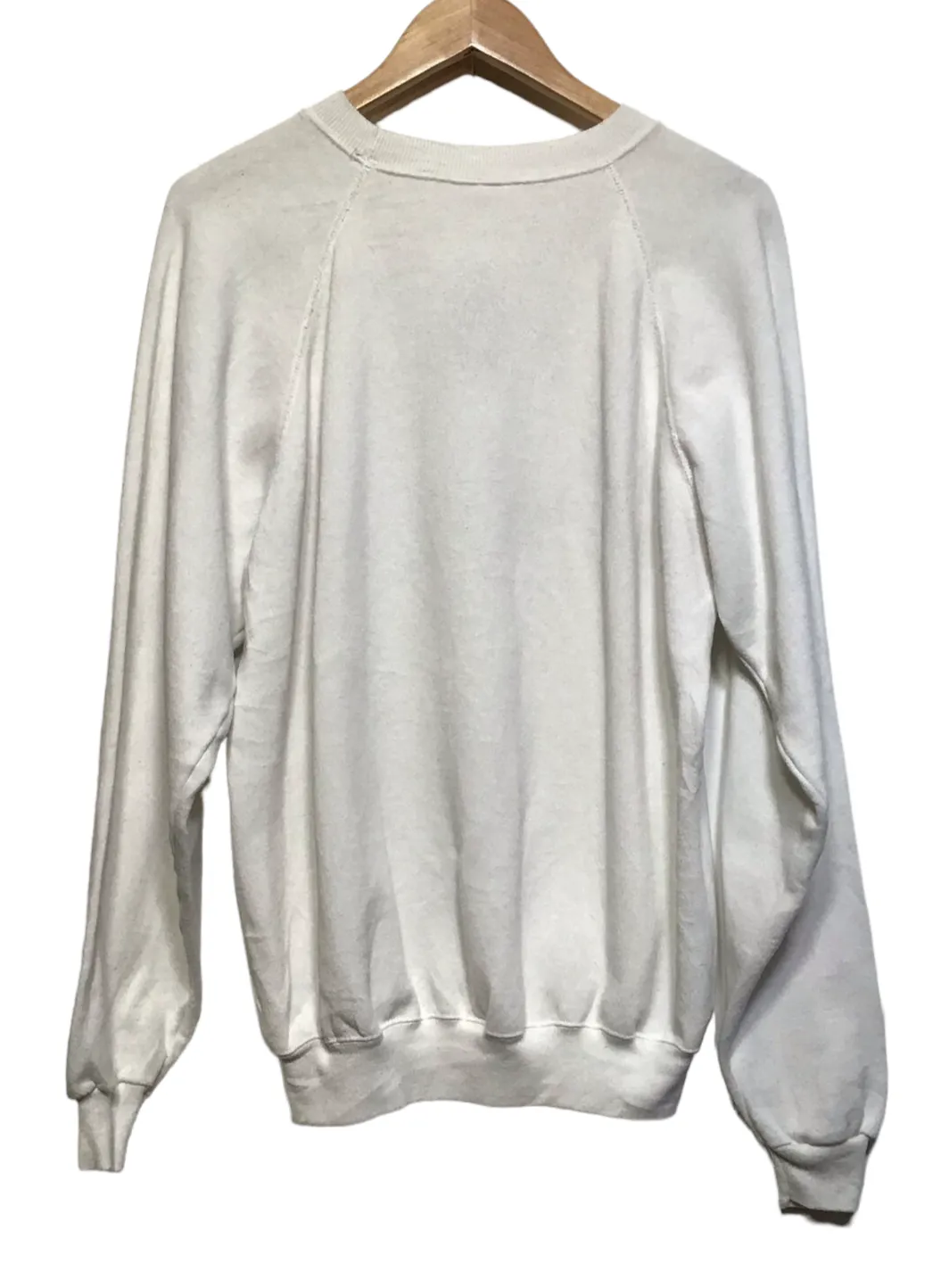 White Printed Sweatshirt (Size XL)