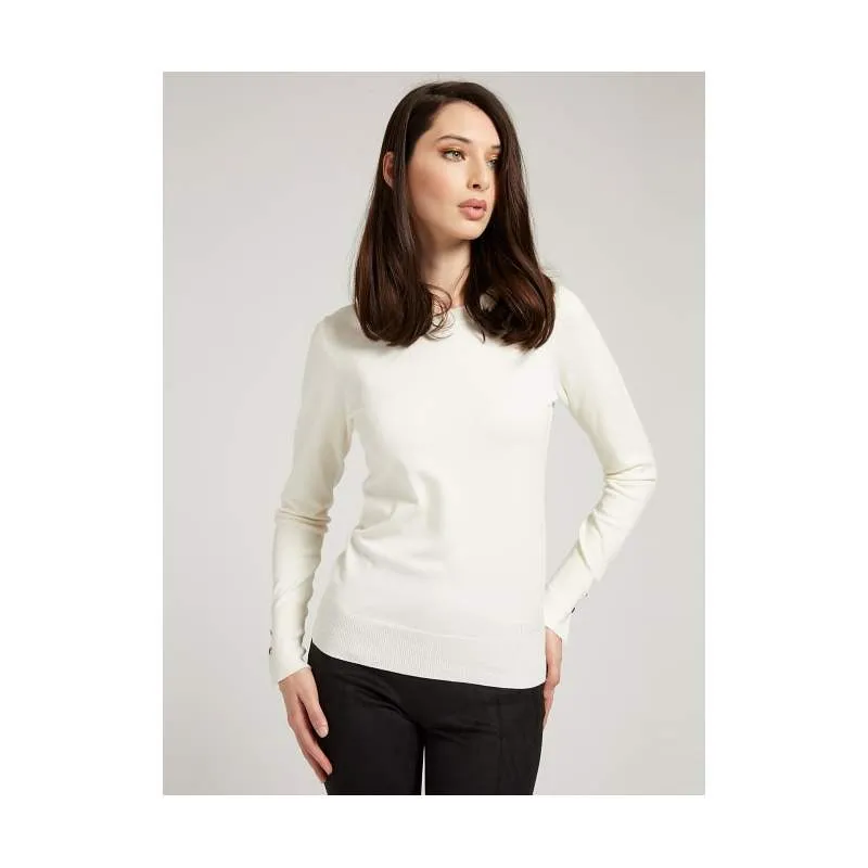 White Sweater Long Sleeve GUESS-UNAS1 Guess with discounts-White sweater women 2021-Leeds