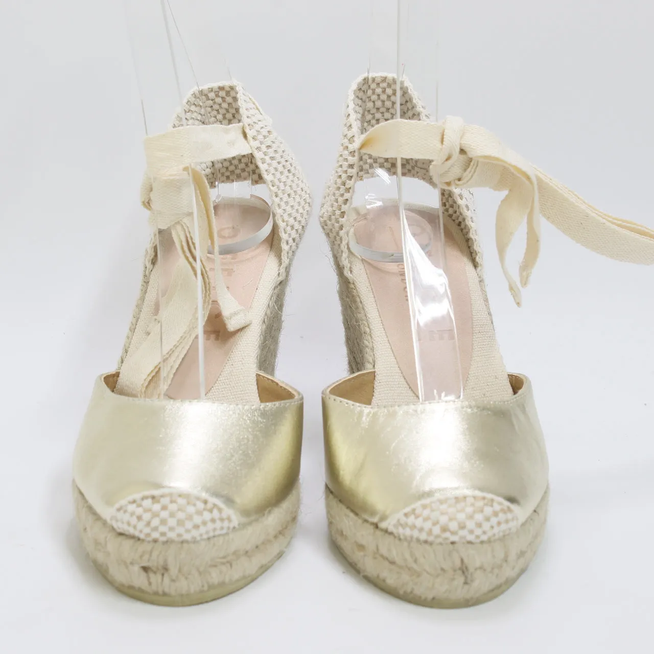 Womens Office Marmalade Espadrille Wedges Gold Leather