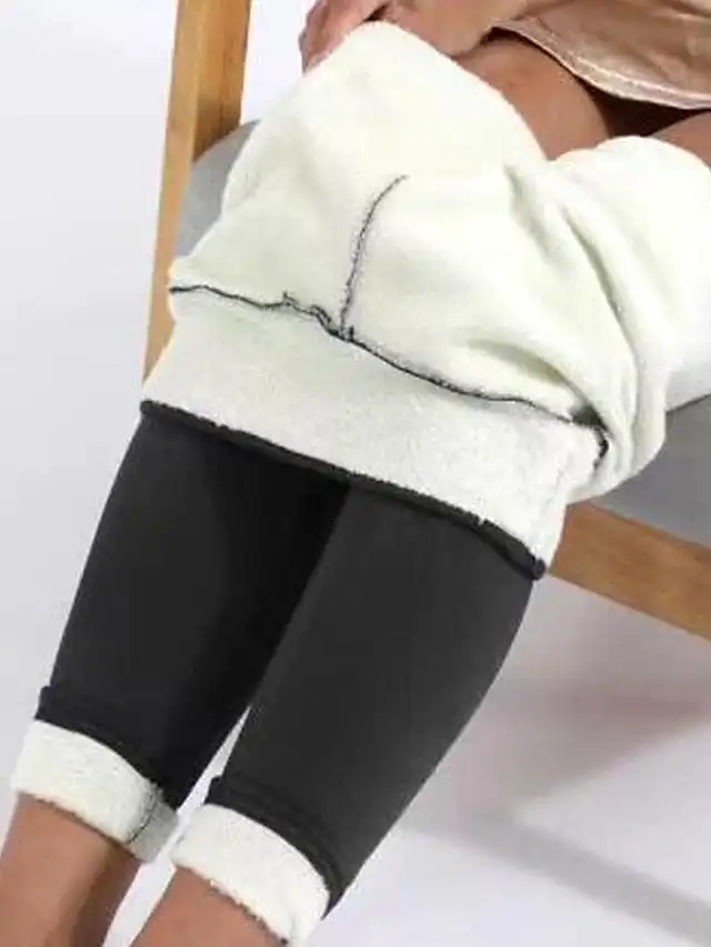 Women's Winter and Fall Cozy Fleece-Lined High-Waist Leggings