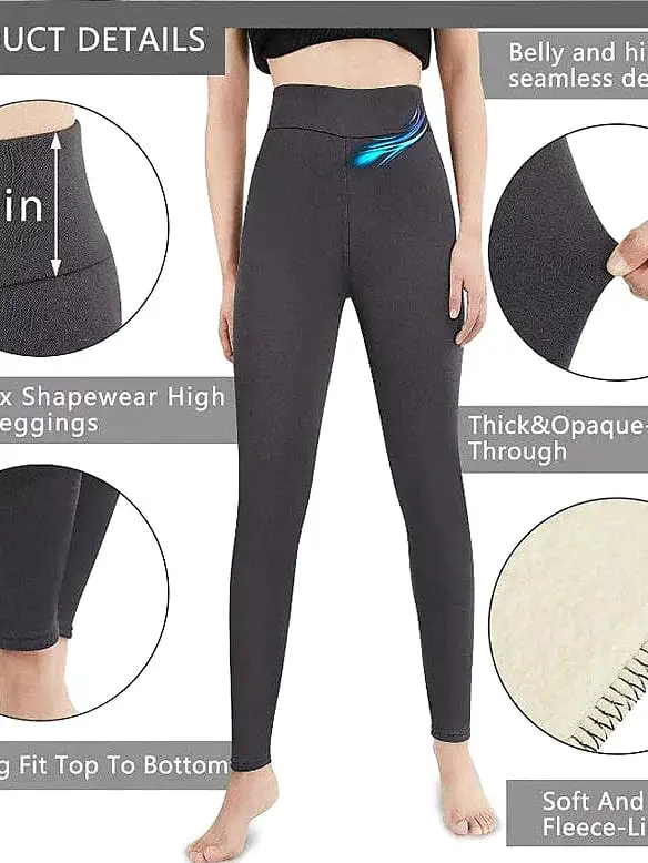 Women's Winter High Waist Fleece-Lined Leggings