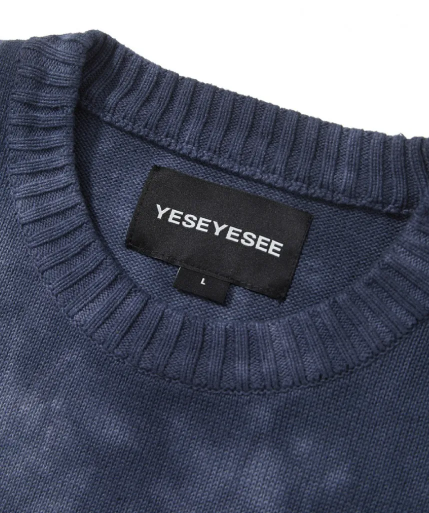 YESEYESEE  |[YESEYESEE] ★ Bleached Knit Crewneck