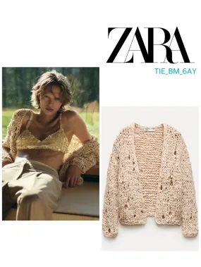 ZARA  |Casual Style Linen Long Sleeves Plain Cotton Elegant Style